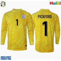 Engleska Jordan Pickford #1 Golmanski Gostujuci Dres EP 2024 Dugi Rukav